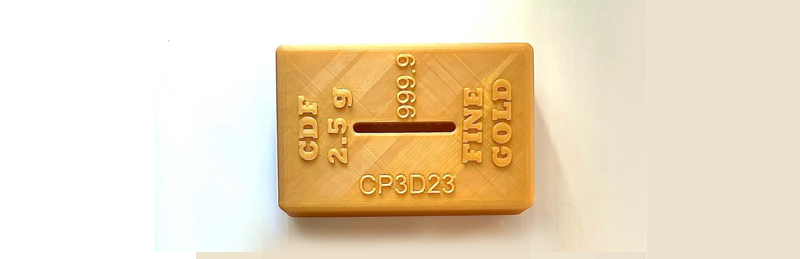 tirelire en forme de lingot d'or